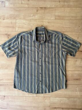 Kuhl Born in the Mountains Mens XXL Short Sleeve Striped Button Up Shirt
